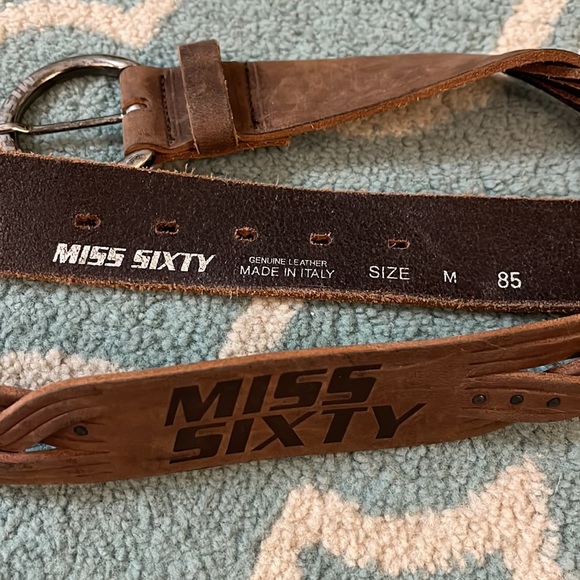 FREE WITH PURCHASE Miss Sixty brown leather belt - Picture 2 of 4